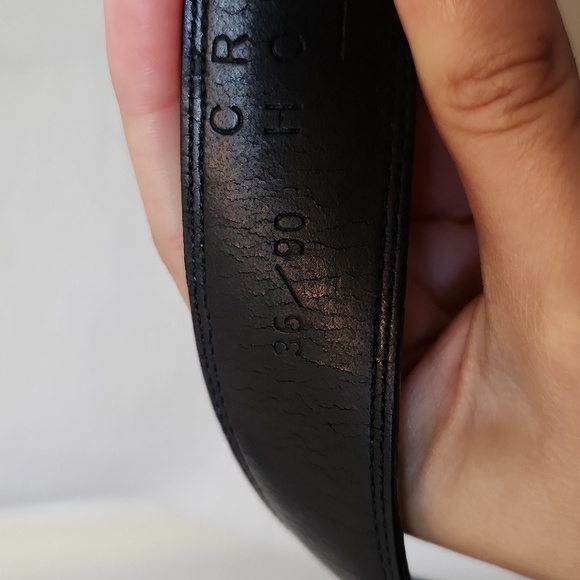 Claiborne Crazy Horse Black Leather Belt - Picture 5 of 6